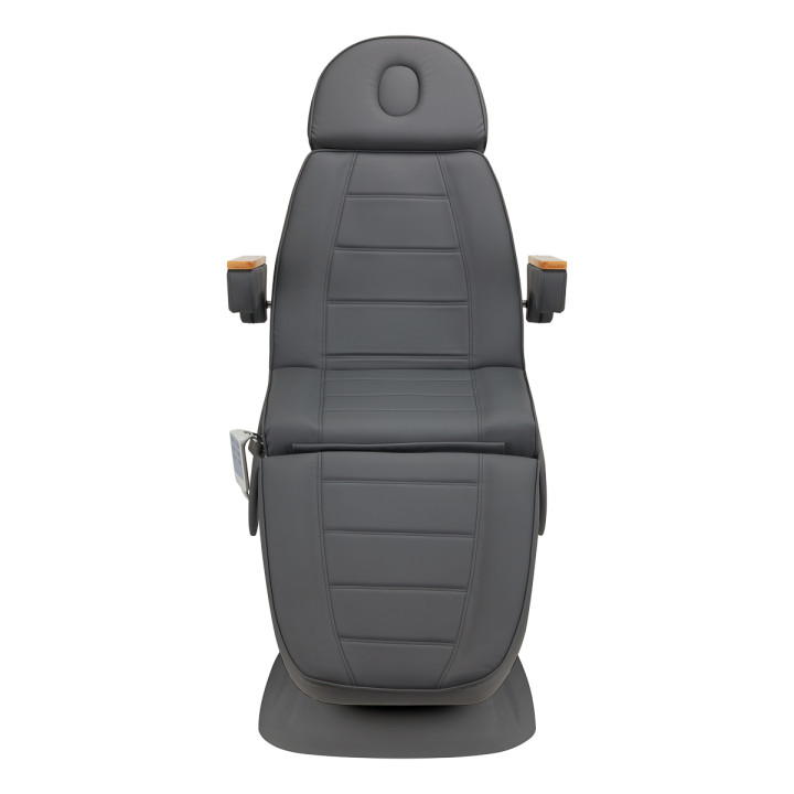 Fotel kosmetyczny elektryczny Sillon Lux 273b 3 silniki szary na szarej podstawie