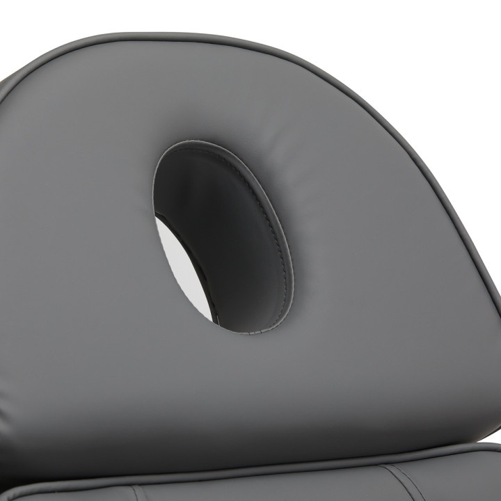 Fotel kosmetyczny elektryczny Sillon Lux 273b 3 silniki szary na szarej podstawie