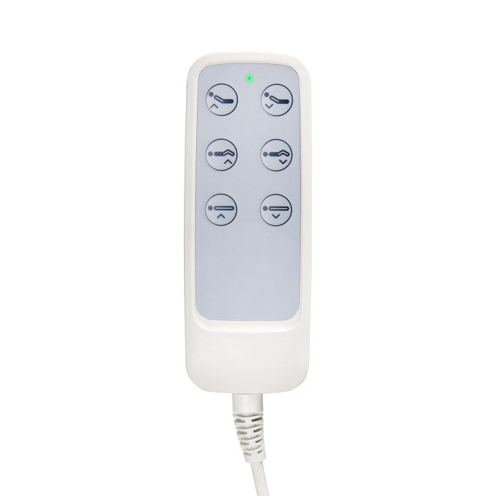 Fotel kosmetyczny elektryczny Sillon Lux 273b 3 silniki szary na szarej podstawie