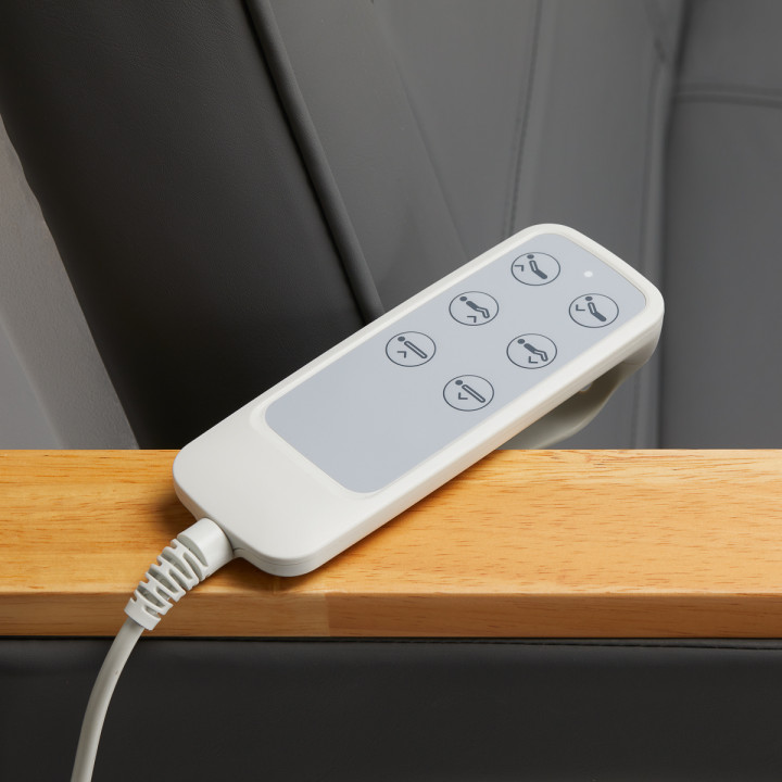 Fotel kosmetyczny elektryczny Sillon Lux 273b 3 silniki szary na szarej podstawie