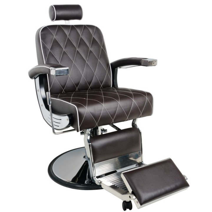Fotel barberski Gabbiano Imperial brązowy