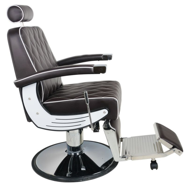 Fotel barberski Gabbiano Imperial brązowy