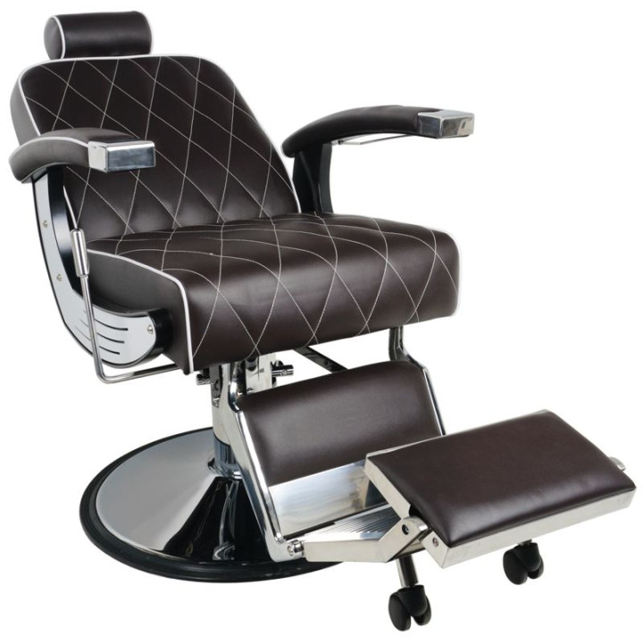Fotel barberski Gabbiano Imperial brązowy