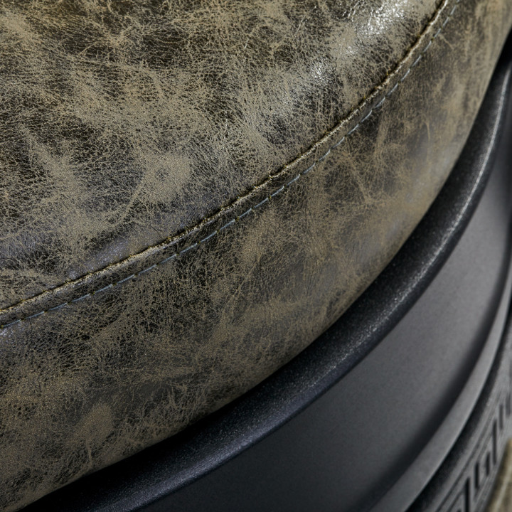 Fotel barberski Gabbiano President "Old Leather" zielony