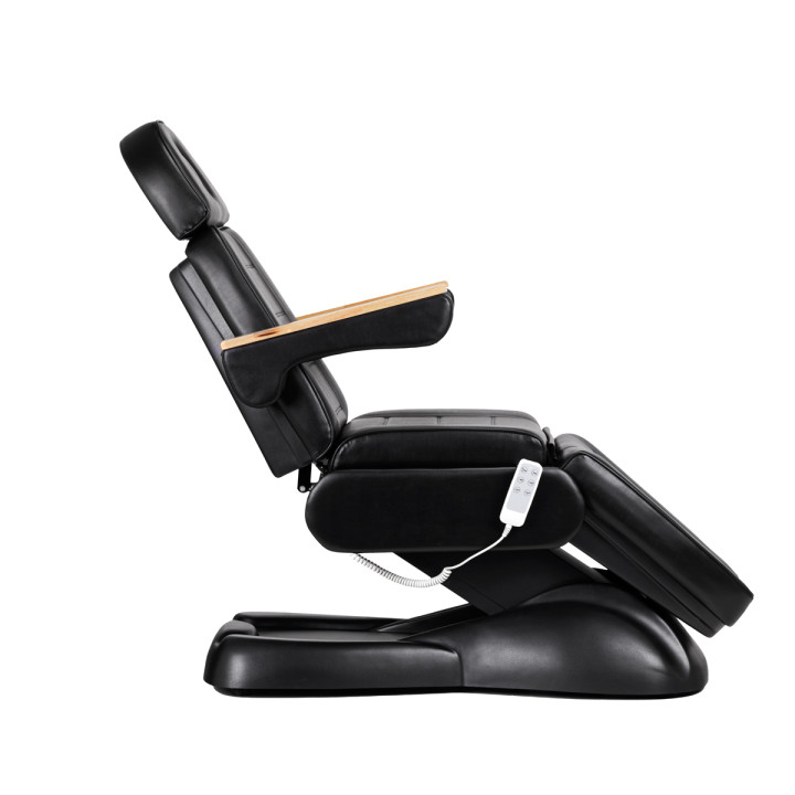 Fotel kosmetyczny elektryczny Sillon Lux 273b 3 silniki z taboretem 304 czarny