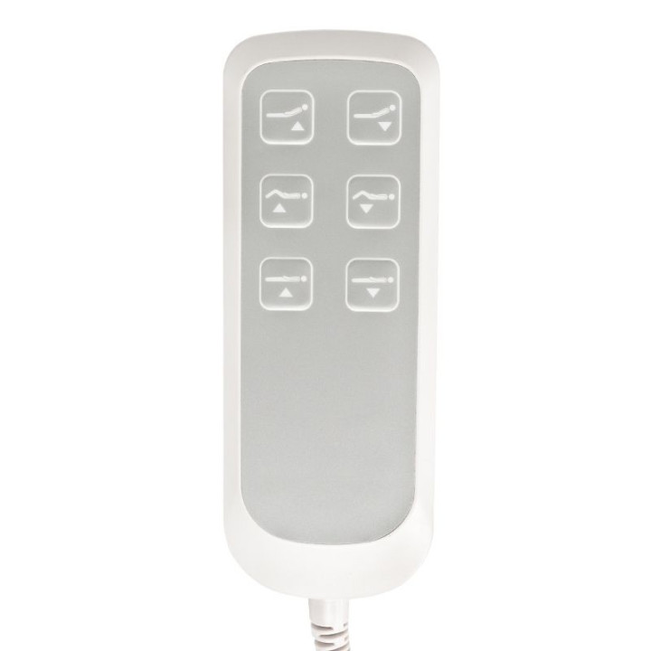 Fotel kosmetyczny elektryczny Sillon Lux 273b 3 silniki z taboretem 304 biały