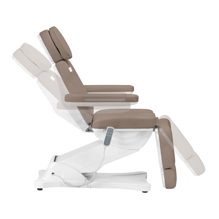 Fotel kosmetyczny elektryczny Sillon Classic 3 silniki brązowy