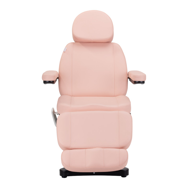 Fotel kosmetyczny elektryczny Sillon Classic 3 silniki różowy z czarną podstawą