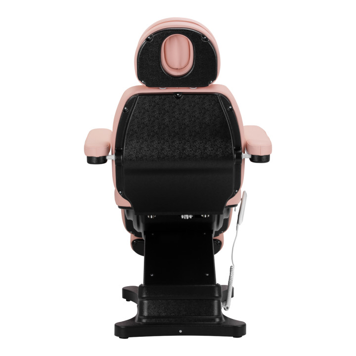 Fotel kosmetyczny elektryczny Sillon Classic 3 silniki różowy z czarną podstawą