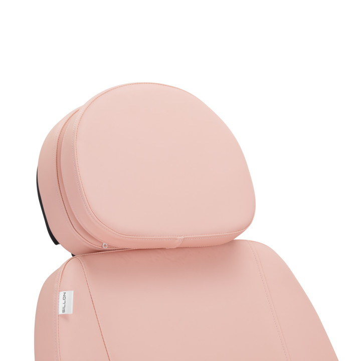 Fotel kosmetyczny elektryczny Sillon Classic 3 silniki różowy z czarną podstawą