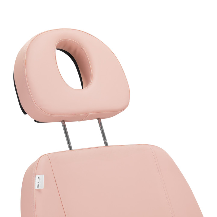 Fotel kosmetyczny elektryczny Sillon Classic 3 silniki różowy z czarną podstawą