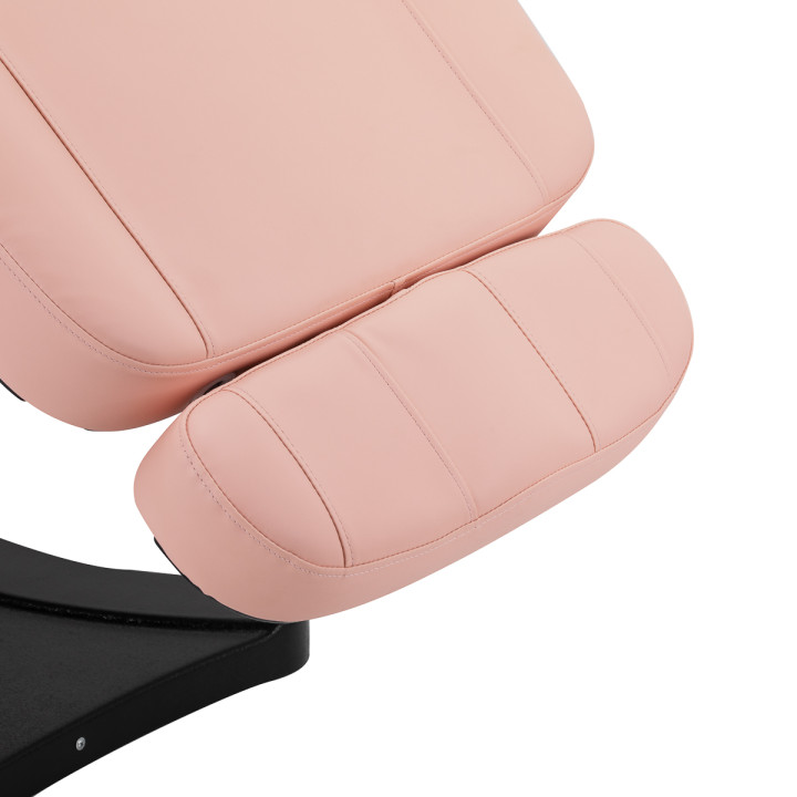 Fotel kosmetyczny elektryczny Sillon Classic 3 silniki różowy z czarną podstawą