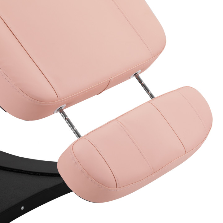 Fotel kosmetyczny elektryczny Sillon Classic 3 silniki różowy z czarną podstawą