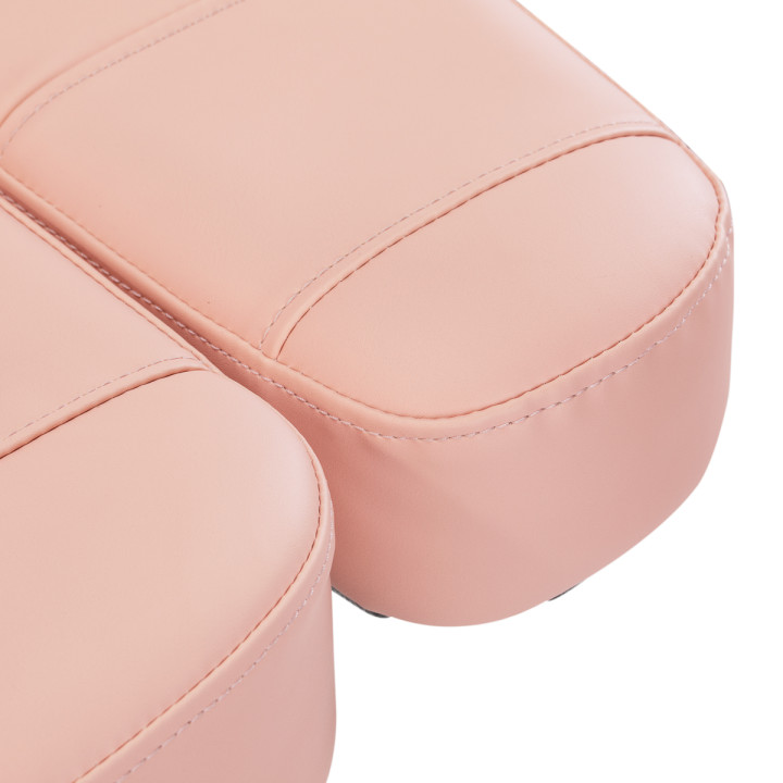 Fotel kosmetyczny elektryczny Sillon Classic 3 silniki różowy z czarną podstawą