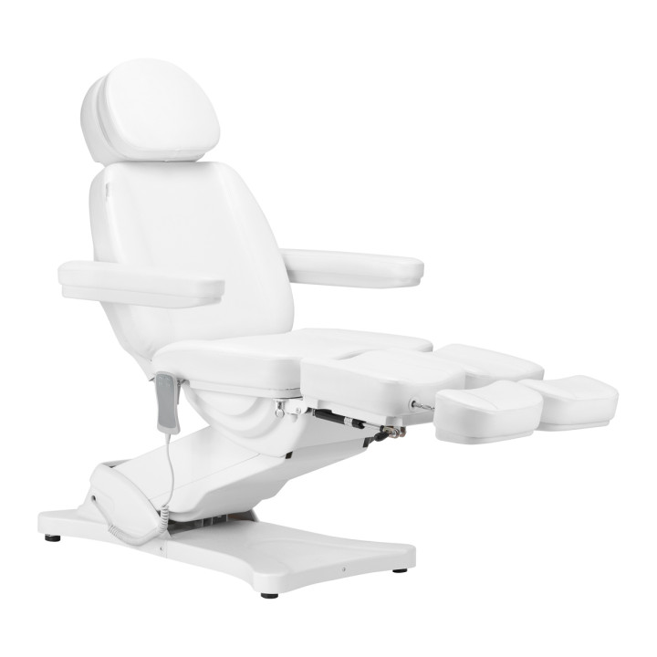 Fotel kosmetyczny do pedicure elektryczny Sillon Classic 2 silniki biały