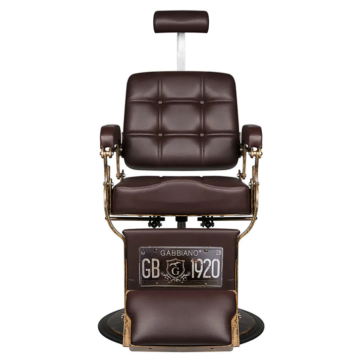 Fotel barberski Gabbiano Boss brązowy
