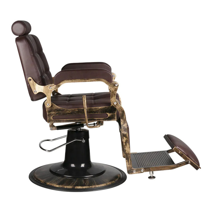 Fotel barberski Gabbiano Boss brązowy
