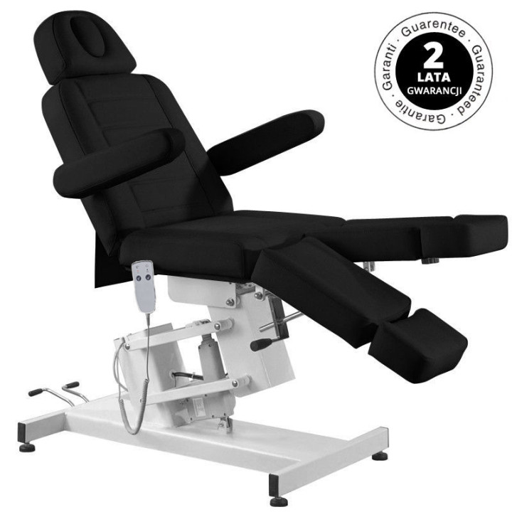 Fotel kosmetyczny do pedicure elektryczny Azzurro 706 1 silnik czarny