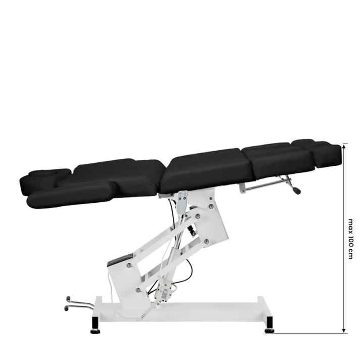 Fotel kosmetyczny do pedicure elektryczny Azzurro 706 1 silnik czarny
