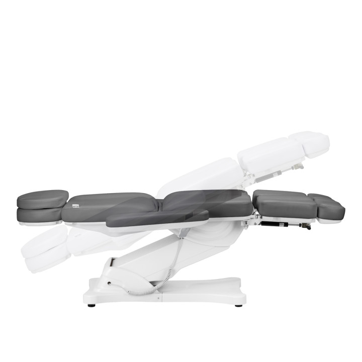 Fotel kosmetyczny do pedicure elektryczny Sillon Classic 3 silniki z kołyską szary