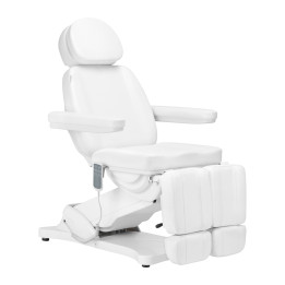 Fotel kosmetyczny do pedicure elektryczny Sillon Classic 3 silniki z kołyską biały