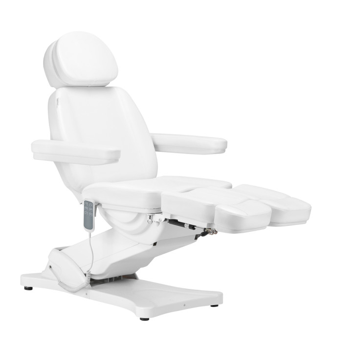 Fotel kosmetyczny do pedicure elektryczny Sillon Classic 3 silniki z kołyską biały