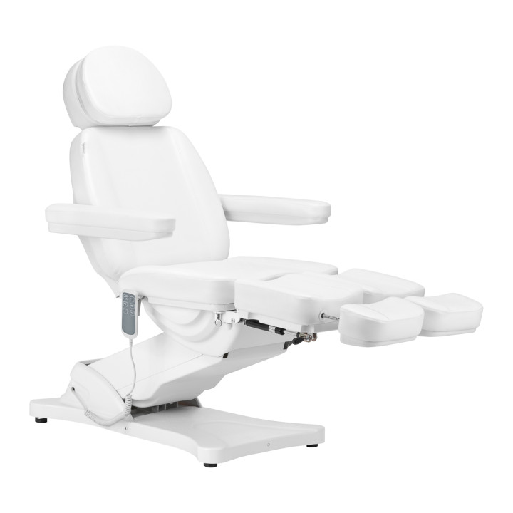 Fotel kosmetyczny do pedicure elektryczny Sillon Classic 3 silniki z kołyską biały
