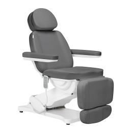 Fotel kosmetyczny elektryczny do pedicure Sillon Classic 4 silniki z kołyską szary