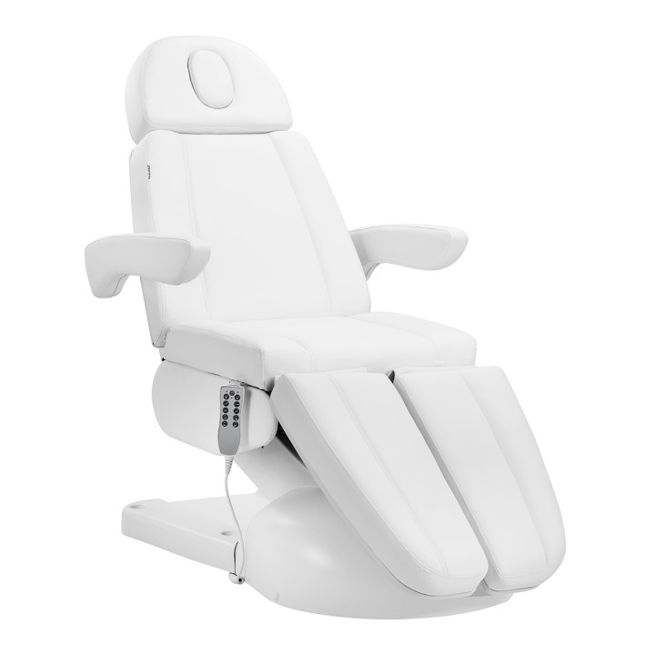 Fotel kosmetyczny do pedicure elektryczny Azzurro Lux 5 silników biały