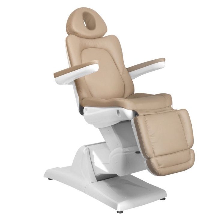 Fotel kosmetyczny elektryczny Azzurro 870 3 silniki Cappuccino