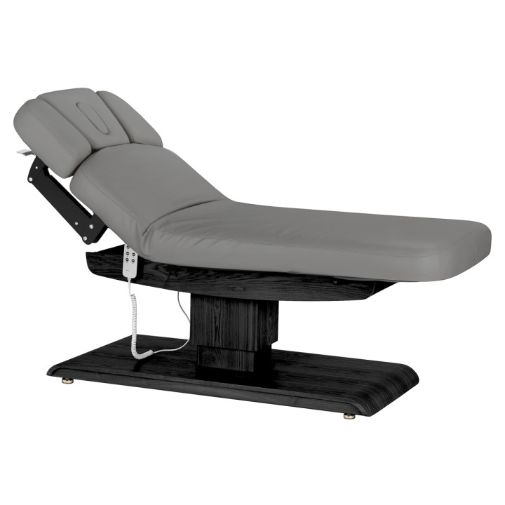 Leżanka SPA Sillon Relax szara z czarną podstawą