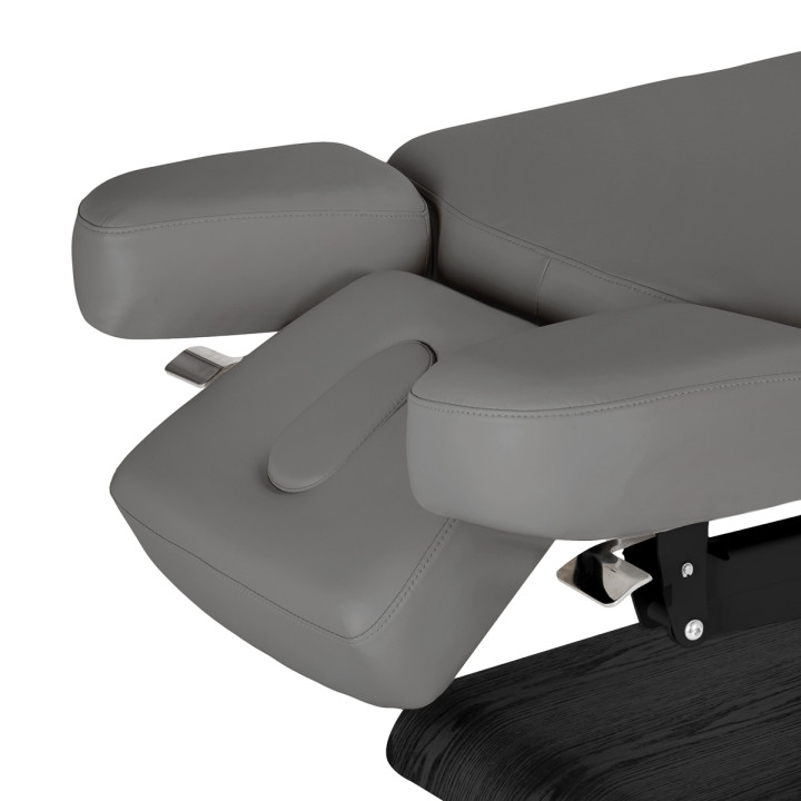 Leżanka SPA Sillon Relax szara z czarną podstawą