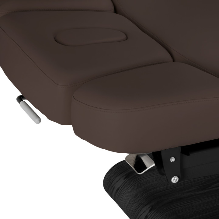 Leżanka SPA Sillon Relax brązowa ciemna z czarną podstawą