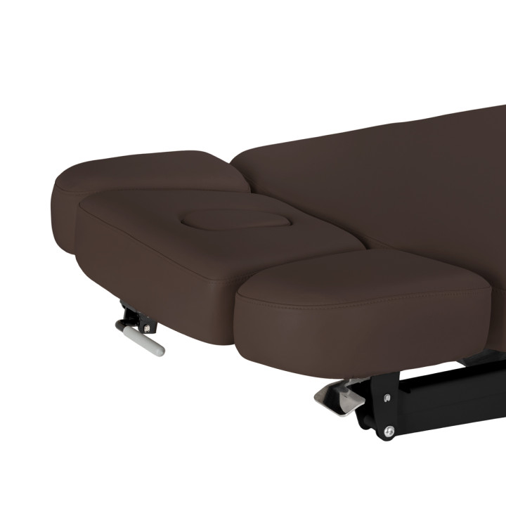 Leżanka SPA Sillon Relax brązowa ciemna z czarną podstawą