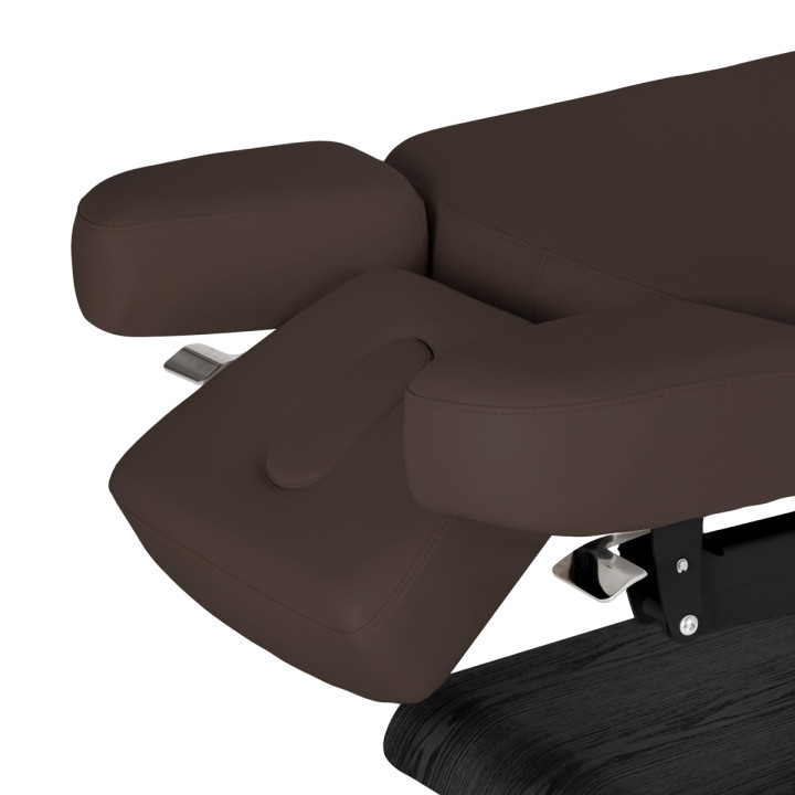 Leżanka SPA Sillon Relax brązowa ciemna z czarną podstawą