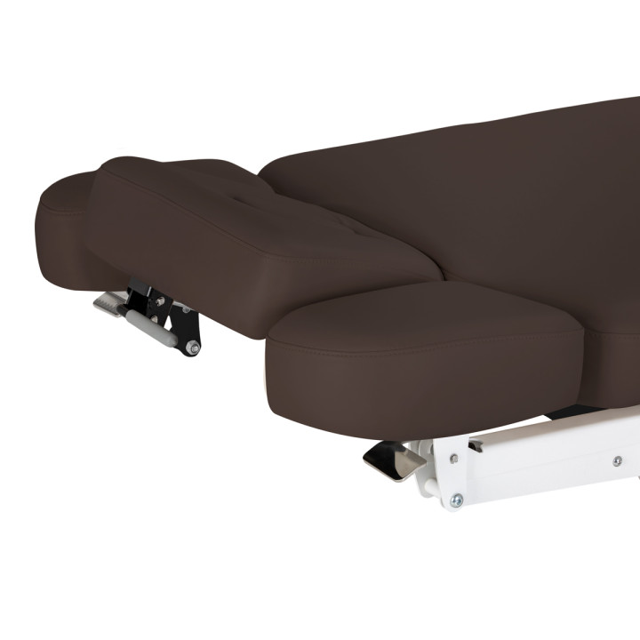 Leżanka SPA Sillon Relax brązowa ciemna z czarną podstawą