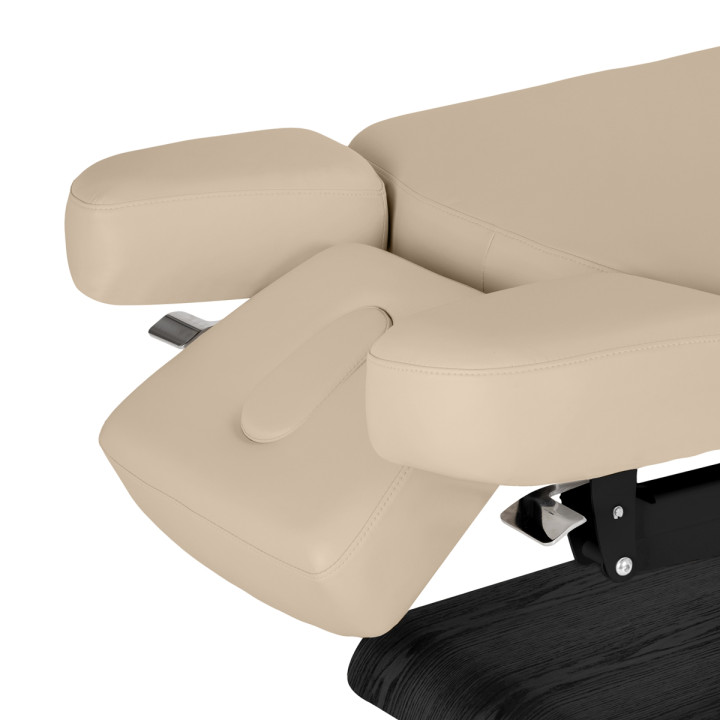 Leżanka SPA Sillon Relax beżowa z czarną podstawą