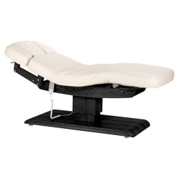 Leżanka SPA Sillon Relax kremowa z czarną podstawą