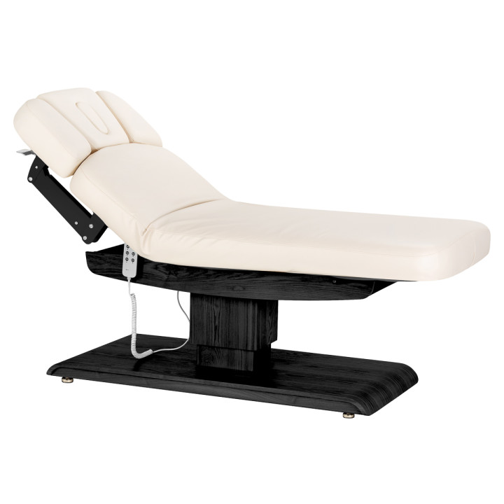 Leżanka SPA Sillon Relax kremowa z czarną podstawą