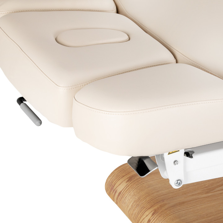 Leżanka SPA Sillon Relax kremowa z jasnobrązową podstawą
