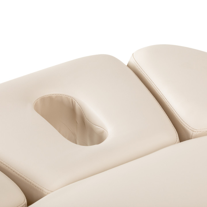 Leżanka SPA Sillon Relax kremowa z jasnobrązową podstawą