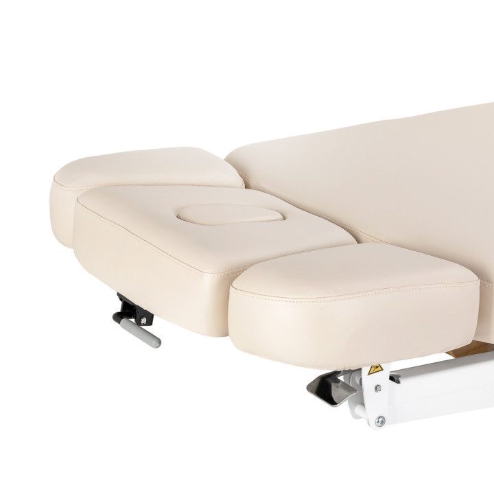 Leżanka SPA Sillon Relax kremowa z jasnobrązową podstawą