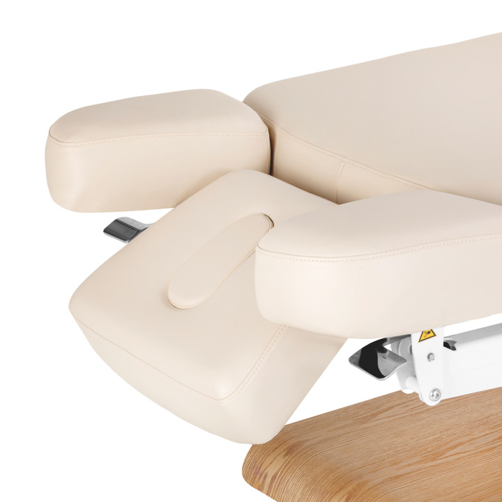 Leżanka SPA Sillon Relax kremowa z jasnobrązową podstawą