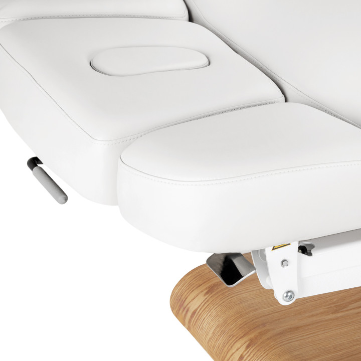 Leżanka SPA Sillon Relax biała z jasnobrązową podstawą