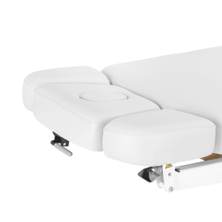 Leżanka SPA Sillon Relax biała z jasnobrązową podstawą