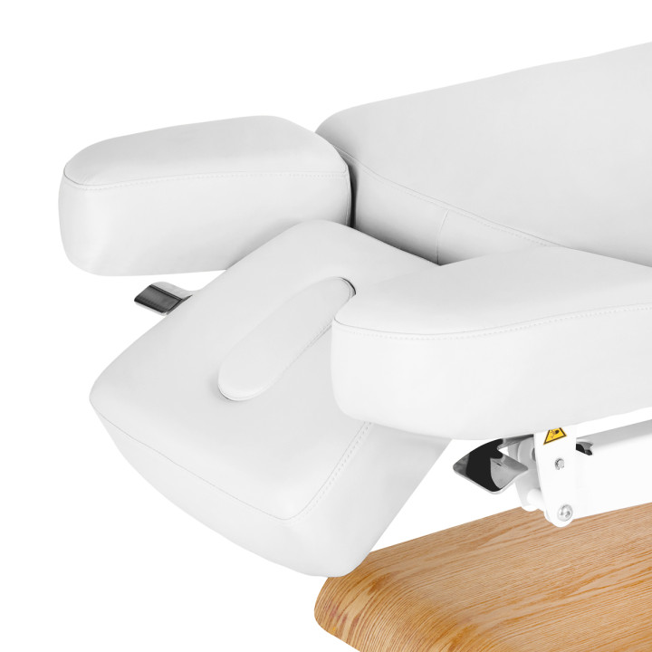 Leżanka SPA Sillon Relax biała z jasnobrązową podstawą