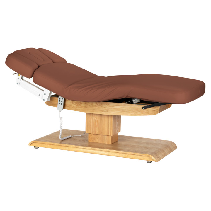 Leżanka SPA Sillon Relax brązowa z jasnobrązową podstawą