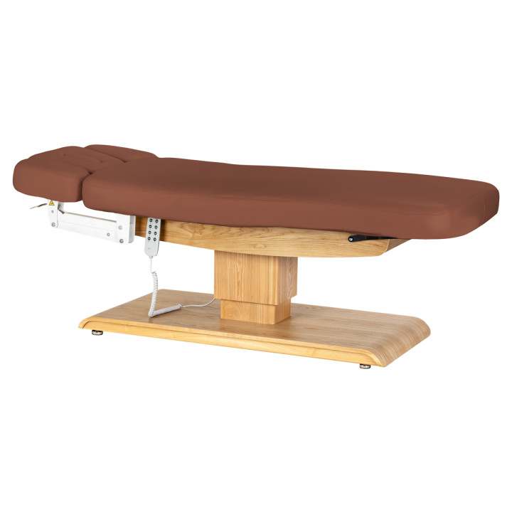 Leżanka SPA Sillon Relax brązowa z jasnobrązową podstawą