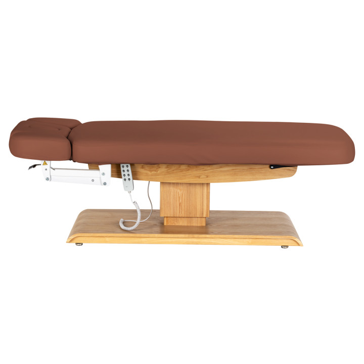 Leżanka SPA Sillon Relax brązowa z jasnobrązową podstawą