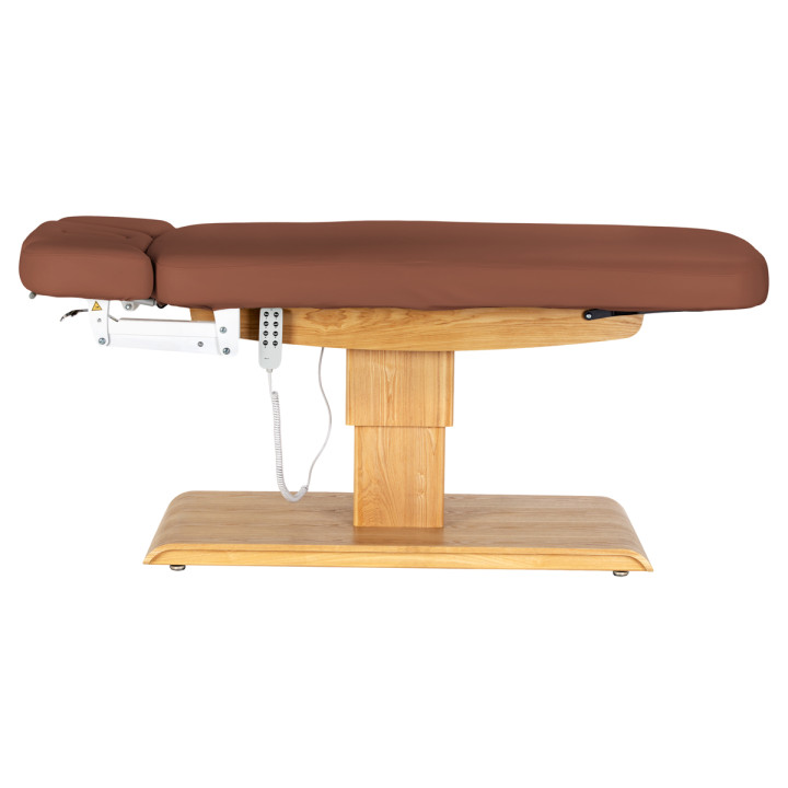 Leżanka SPA Sillon Relax brązowa z jasnobrązową podstawą